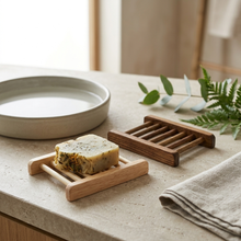 Load image into Gallery viewer, WOODEN SOAP DISH (BAMBOO)