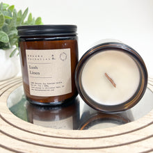 Load image into Gallery viewer, LUSH LINEN - 100% NATURAL SOY SCENTED CANDLE