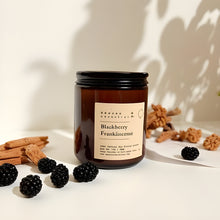 Load image into Gallery viewer, BLACKBERRY FRANKINCENSE - 100% NATURAL SOY SCENTED CANDLE