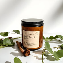 Load image into Gallery viewer, JUNIPER BERRY & CEDAR - 100% NATURAL SOY SCENTED CANDLE
