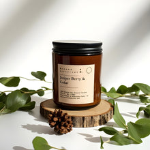 Load image into Gallery viewer, JUNIPER BERRY & CEDAR - 100% NATURAL SOY SCENTED CANDLE