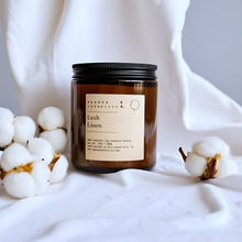 Load image into Gallery viewer, LUSH LINEN - 100% NATURAL SOY SCENTED CANDLE
