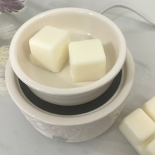 Load image into Gallery viewer, CERAMIC 3-IN-1 WAX MELT WARMER BURNER (WHITE LEAVES DESIGN)