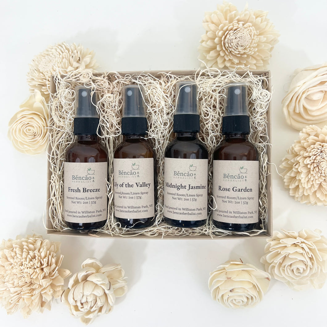 HOME HARMONY MINI SPRAY SET - 4PCS ROOM & LINEN COLLECTION