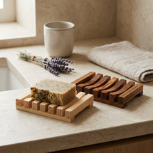 Load image into Gallery viewer, WOODEN SOAP DISH (PINE WOOD)

